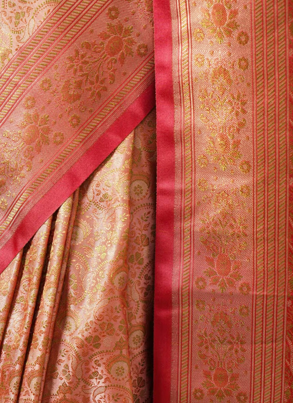 Pink Silk Banarasi Saree