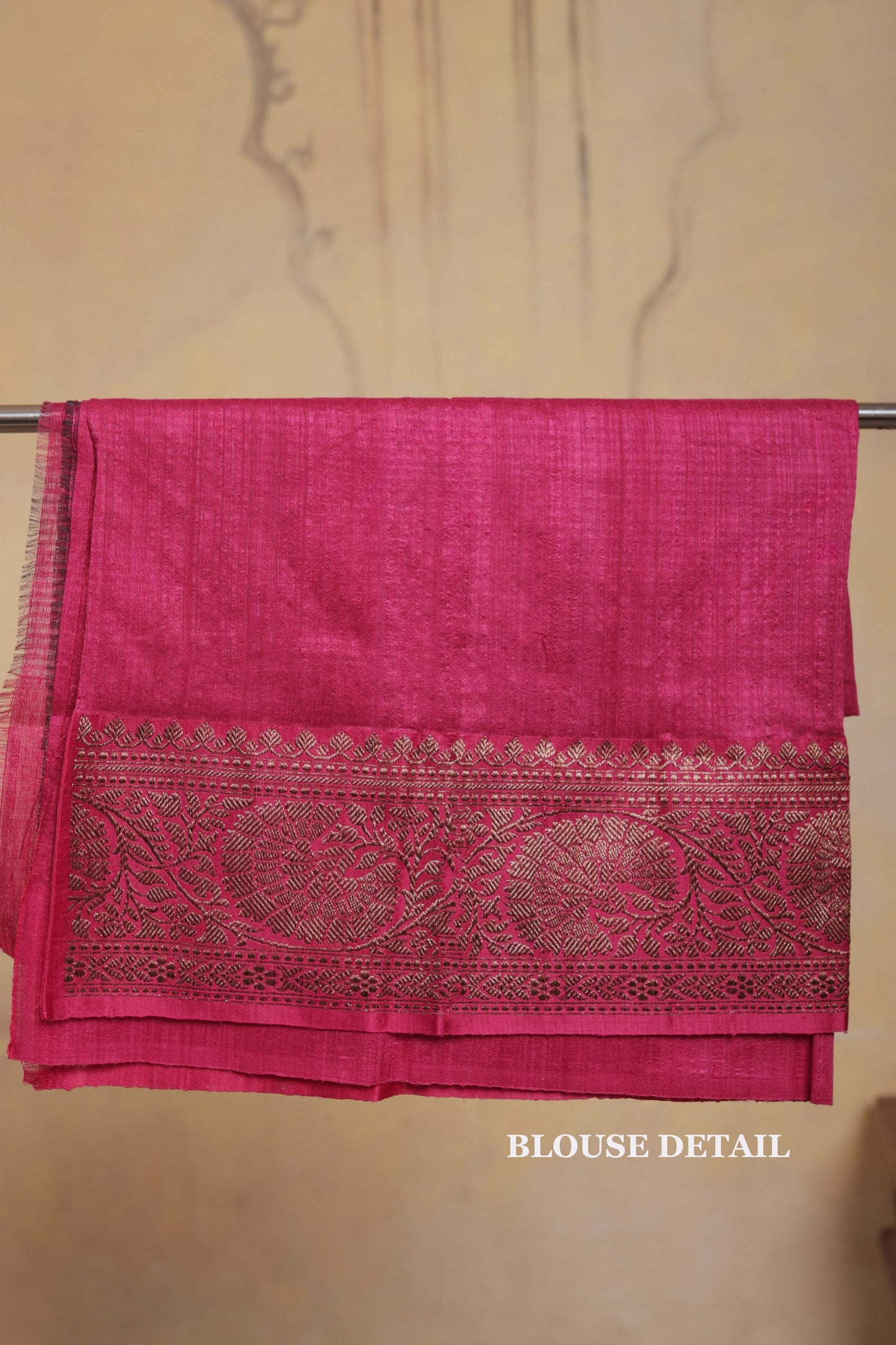 Black Dupion Silk Handloom Banarasi Saree