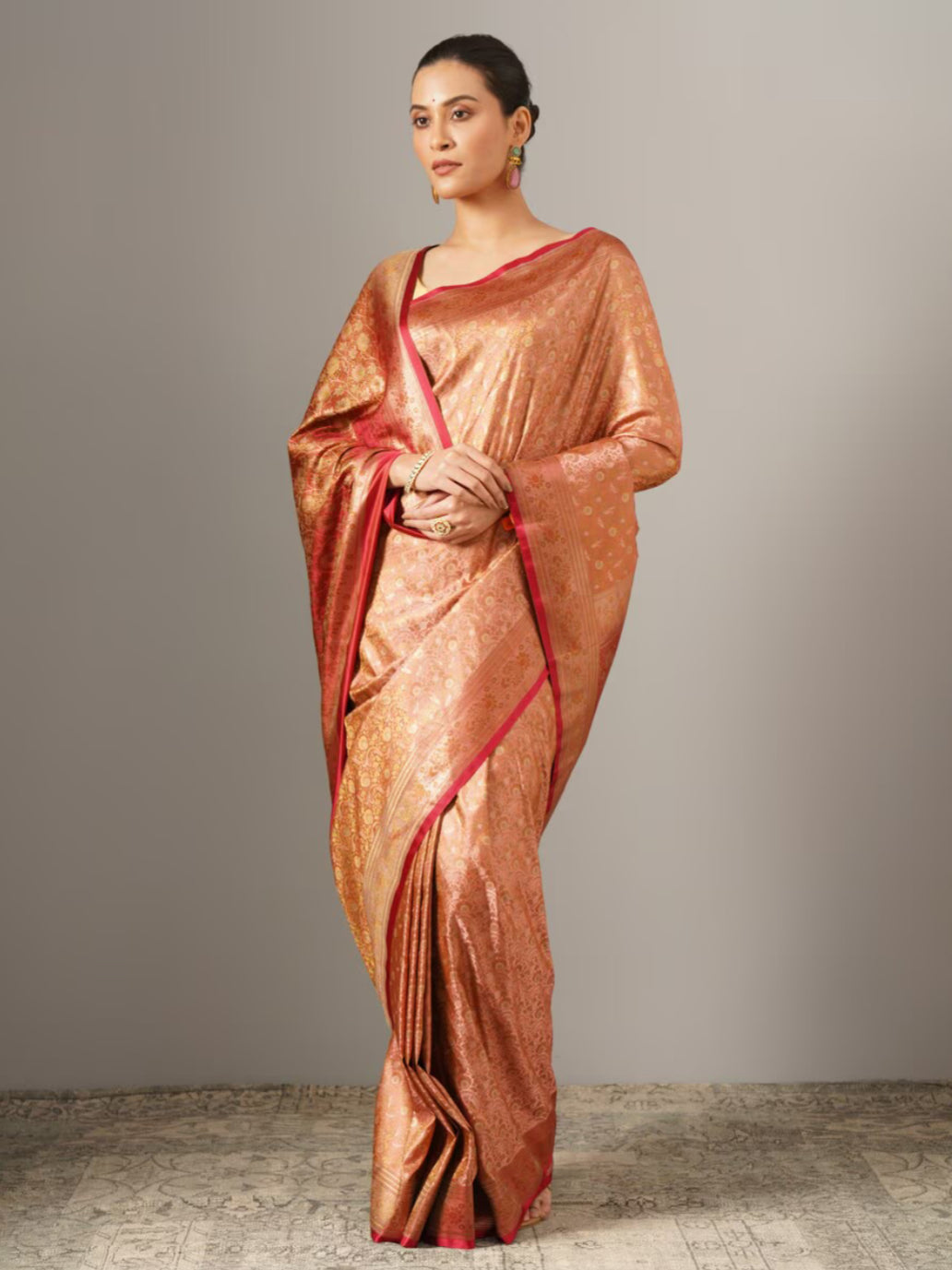 Pink Silk Banarasi Saree
