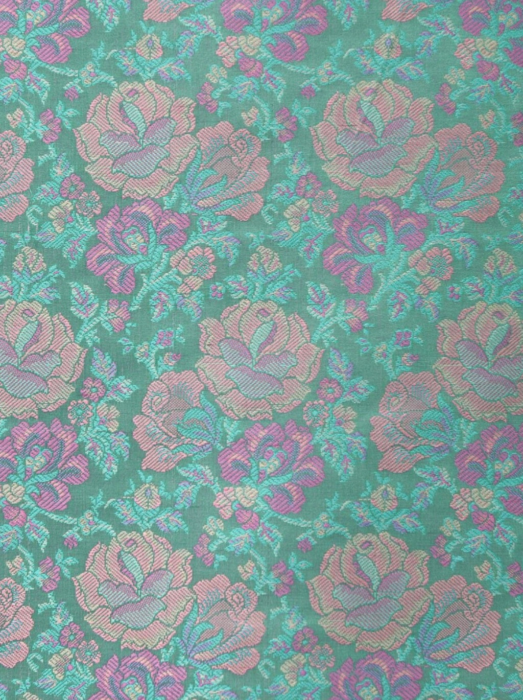 Blue Handloom Banarasi Jamawar Silk Fabric