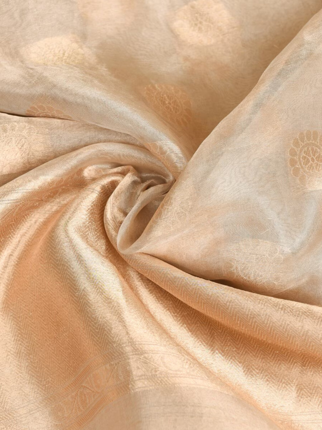 Gold  Tissue Silk Banarasi Handloom Dupatta