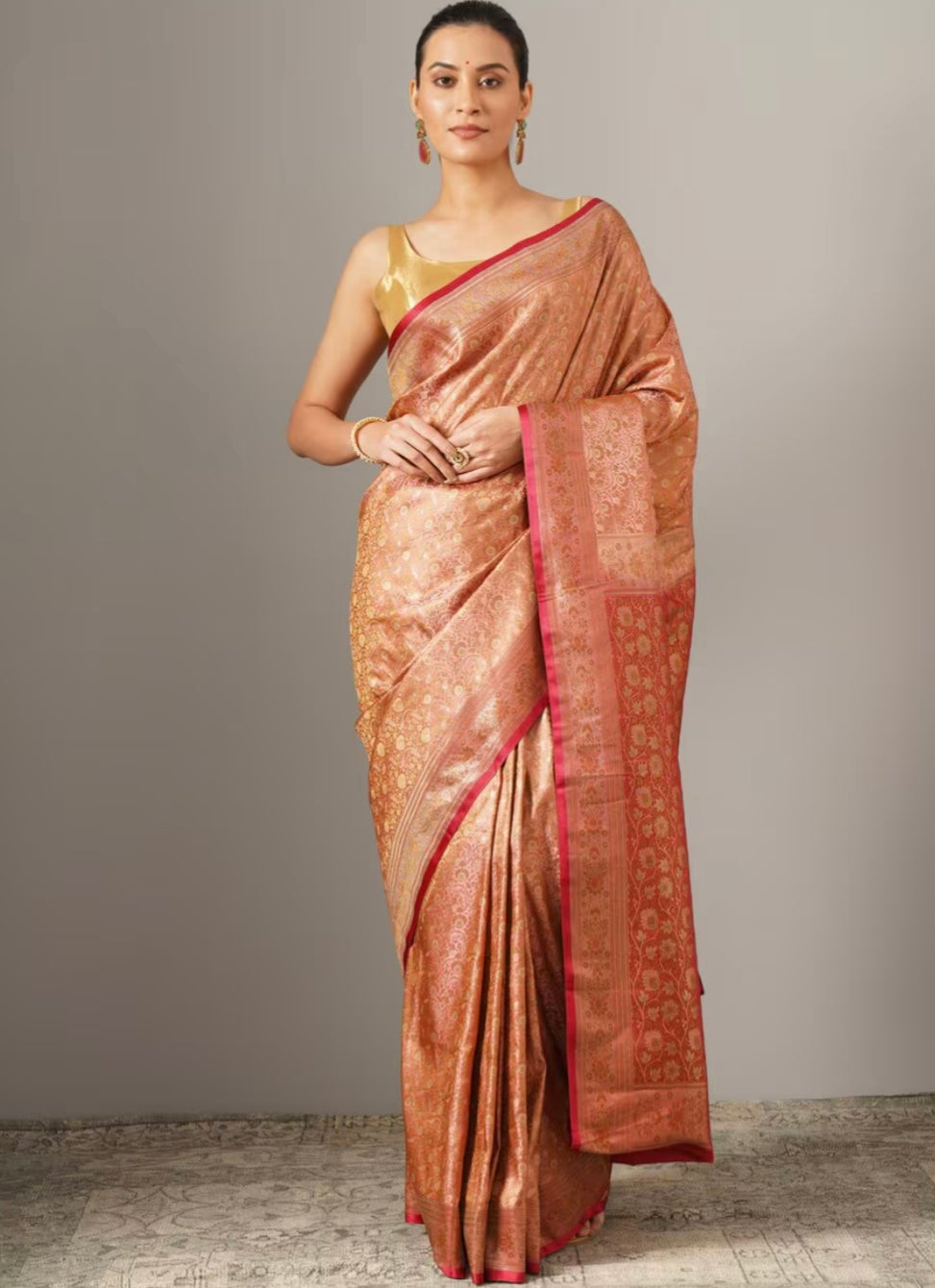 Pink Silk Banarasi Saree